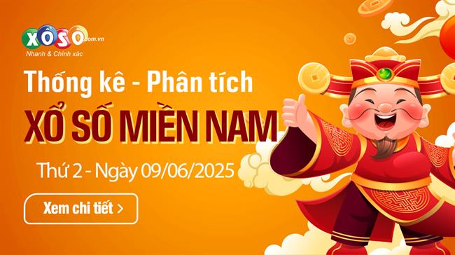 Thống Kê XSMN 09/06/2025 -Tổng Hợp Dữ Liệu Xổ Số Thứ 2 Ngày 09/06
